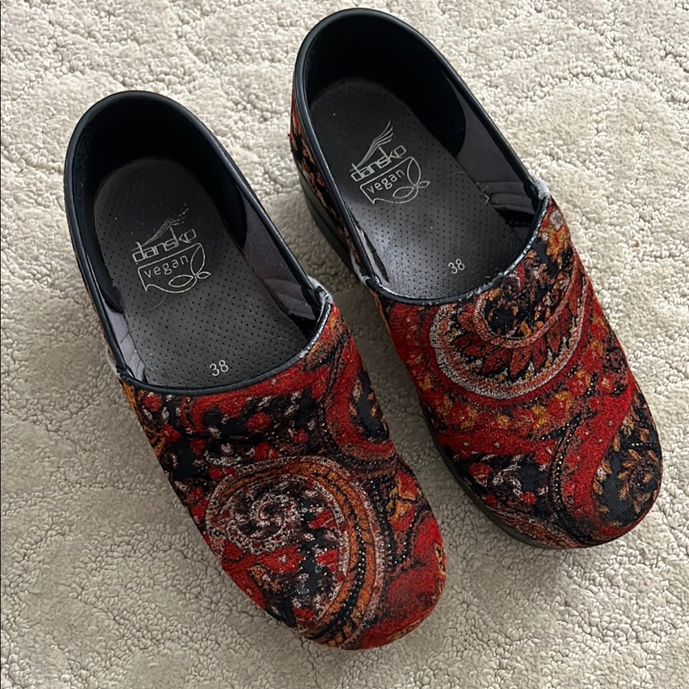 Dansko Multicolor Paisley Clogs